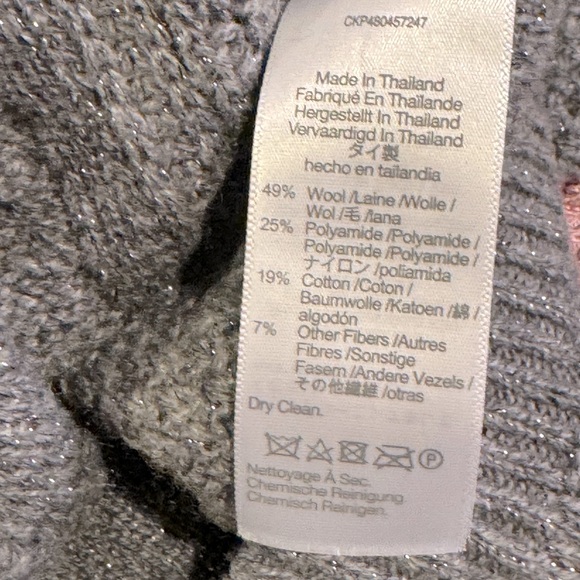 NWT Madewell Women’s Cable Knit Cropped Cardigan in Heather Graphite - Picture 12 of 12